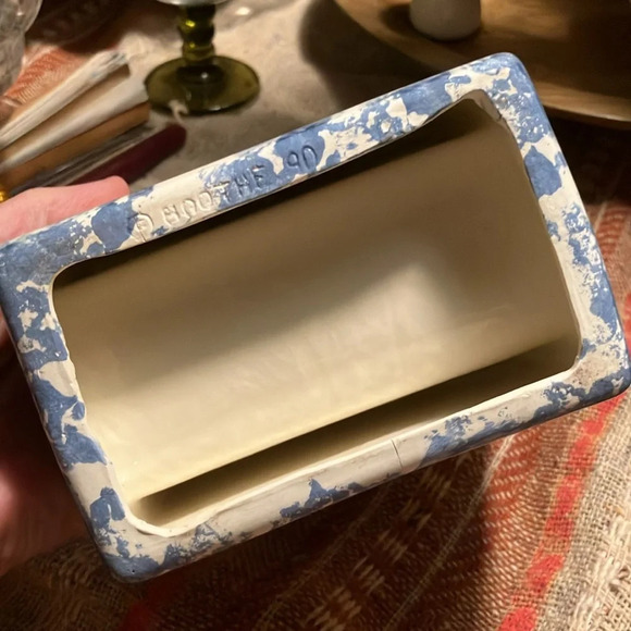 Heart and splatters Boothe 1990 ceramic napkin holder - Picture 6 of 6